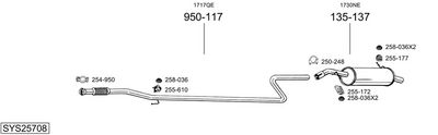 ABGASANLAGE BOSAL SYS25708