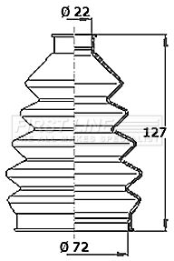 Bellow, drive shaft FIRST LINE FCB2351R