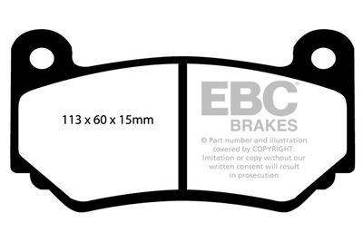 Комплект тормозных колодок, дисковый тормоз EBC Brakes DP91377 для LOTUS ELISE