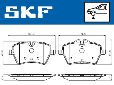 Brake Pad Set, disc brake VKBP 80118