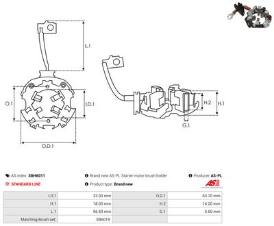 Vorschau Halter, Kohlebürsten Ansicht 2