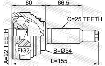 Joint Kit, drive shaft 0410-012