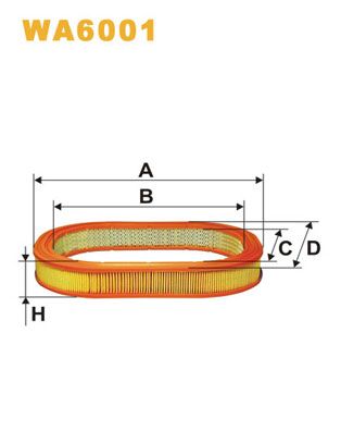 Воздушный фильтр WIX FILTERS WA6001 для FORD SCORPIO