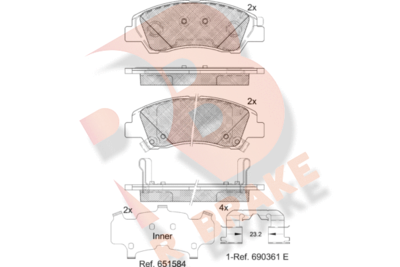 R BRAKE RB2178-233 Тормозные колодки и сигнализаторы для HYUNDAI i10 III (AC3, AI3) 1.0 MPi R BRAKE RB2178-233 Тормозные колодки и сигнализаторы для HYUNDAI i10 III (AC3, AI3) 1.0 MPi