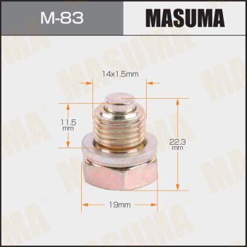 MASUMA M-83 Пробка поддона  для AUDI A1 (Ауди А1)