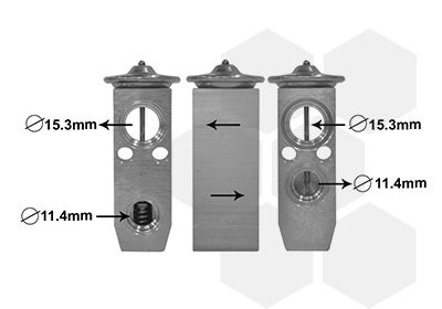 Expansionsventil, klimatanläggning VAN WEZEL 13001365