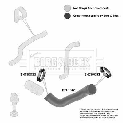 Charge Air Hose Borg & Beck BTH1312