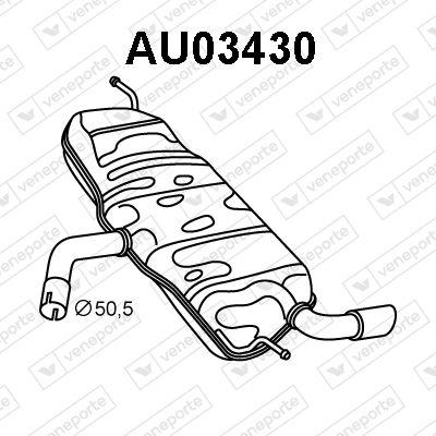 VENEPORTE AU03430 Глушитель выхлопных газов  для AUDI A3 (Ауди А3)