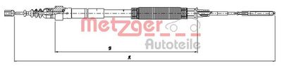 Тросик, cтояночный тормоз METZGER 10.7481 для VW PASSAT