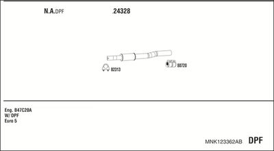 Układ wydechowy WALKER MNK123362AB