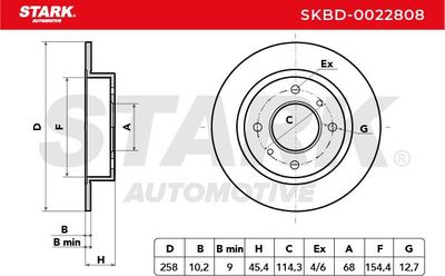 спирачен диск STARK SKBD-0022808