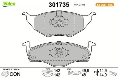 SET PLACUTE FRANA FRANA DISC VALEO 301735