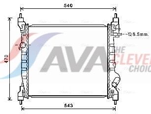 радиатор, охлаждане на двигателя AVA Clever Choice CT2070