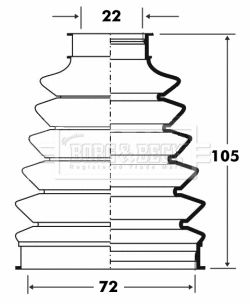 BORG & BECK BCB6073 Пыльник шруса  для FIAT (Фиат)