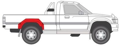 Fender reparatieset Achter Rechts past: TOYOTA HILUX V 06.88-06.97
