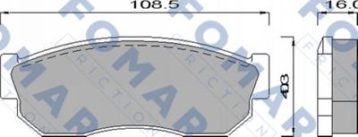 Комплект тормозных колодок, дисковый тормоз FOMAR Friction FO 432181 для SUBARU LIBERO