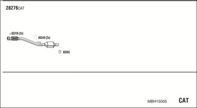 ABGASANLAGE WALKER MBH15005