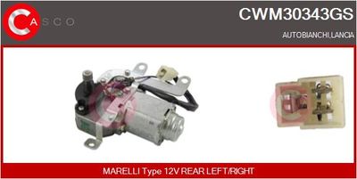 Двигатель стеклоочистителя CASCO CWM30343GS для LANCIA A