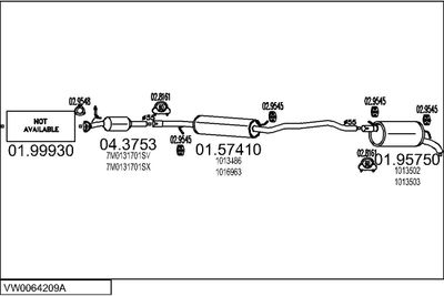 SISTEM DE ESAPAMENT MTS VW0064209A005723