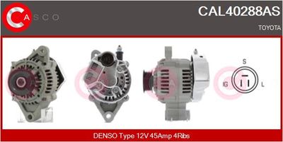 Генератор CASCO CAL40288AS для TOYOTA STARLET