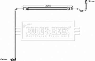 BORG & BECK BBH8590 Тормозной шланг  для RENAULT FLUENCE (Рено Флуенке)