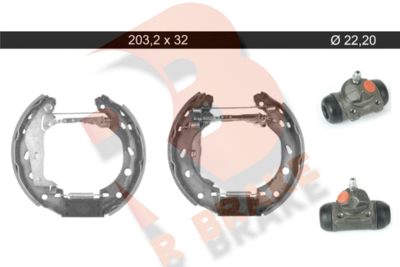 R BRAKE 79RBKT0112 Тормозные колодки барабанные  для SMART CROSSBLADE (Смарт Кроссбладе)