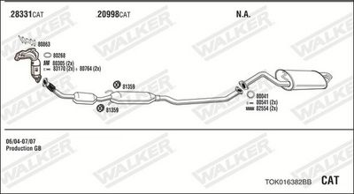 SISTEM DE ESAPAMENT WALKER TOK016382BB