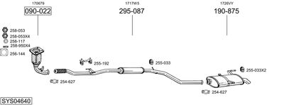 Výfukový systém BOSAL SYS04640