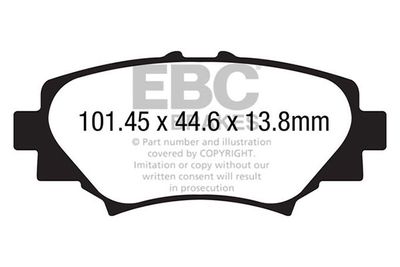 Комплект тормозных колодок, дисковый тормоз EBC Brakes DP22186 для MAZDA 3