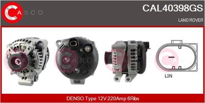 CASCO CAL40398GS Генератор  для LAND ROVER RANGE ROVER III (L322) 4.4 D 4x4