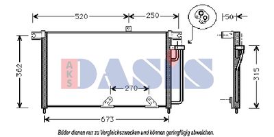 AKS DASIS 512011N Радиатор кондиционера  для DAEWOO KORANDO (Деу Kорандо)