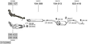Изпускателна система BOSAL SYS22682