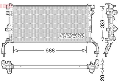 Kylare, motorkylning DENSO DRM23038