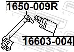 Kormánykar, szintszabályozás FEBEST 1650-009R for MERCEDES-BENZ