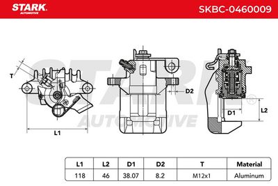 спирачен апарат STARK SKBC-0460009