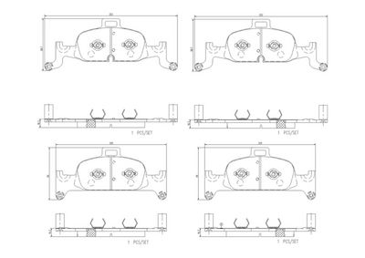 BREMSBELAGSATZ SCHEIBENBREMSE