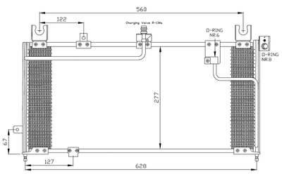 WILMINK GROUP WG2160821 Радиатор кондиционера  для MAZDA 323 P V (BA) 1.5 16V