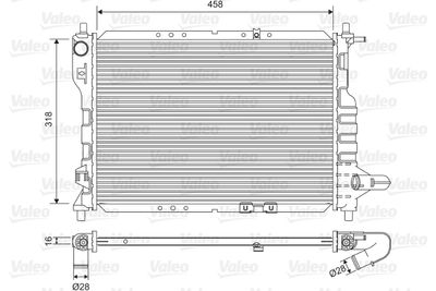 VALEO 701598 Радиатор охлаждения двигателя  для CHEVROLET MATIZ (Шевроле Матиз)