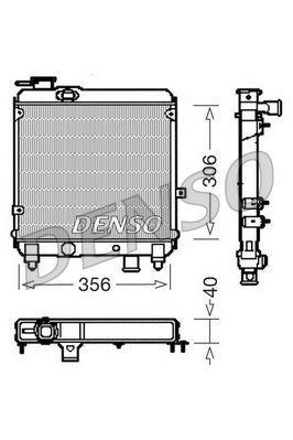 Радиатор, охлаждение двигателя DENSO DRM09081 для SEAT MARBELLA
