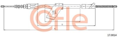 Тросик, cтояночный тормоз COFLE 17.0014 для NISSAN MICRA