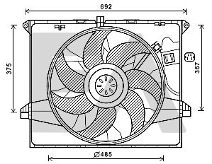 Вентилятор, охлаждение двигателя EACLIMA 33V50021 для MERCEDES-BENZ R-CLASS