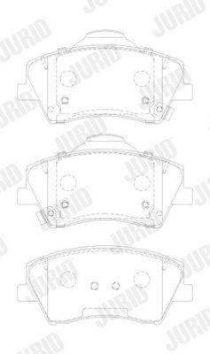 BREMSBELAGSATZ SCHEIBENBREMSE JURID 573911J 1