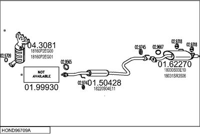 SISTEM DE ESAPAMENT MTS HOND96709A005198
