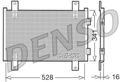 DENSO DCN07001 Радиатор кондиционера  для PEUGEOT BOXER (Пежо Боxер)