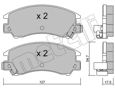 Комплект тормозных колодок, дисковый тормоз METELLI 22-0241-0 для SUBARU XT