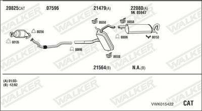 ABGASANLAGE WALKER VWK015422