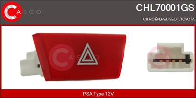 Vypínač výstražných blikačů CASCO CHL70001GS