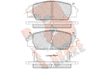Комплект тормозных колодок, дисковый тормоз R BRAKE RB2179 для ACURA RSX