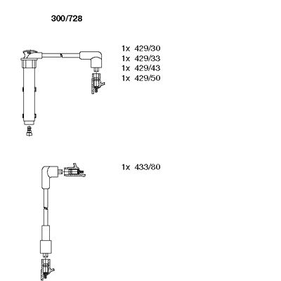 Комплект проводов зажигания BREMI 300/728 для RELIANT SCIMITAR