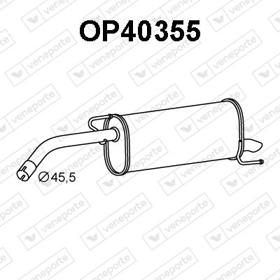 Глушитель выхлопных газов конечный VENEPORTE OP40355 для OPEL ADAM